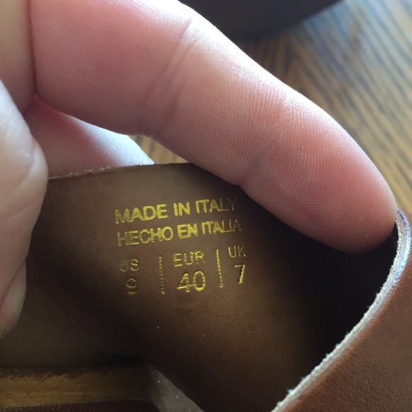 Aldo leather platform wedge size 9 brown - Picture 4 of 6